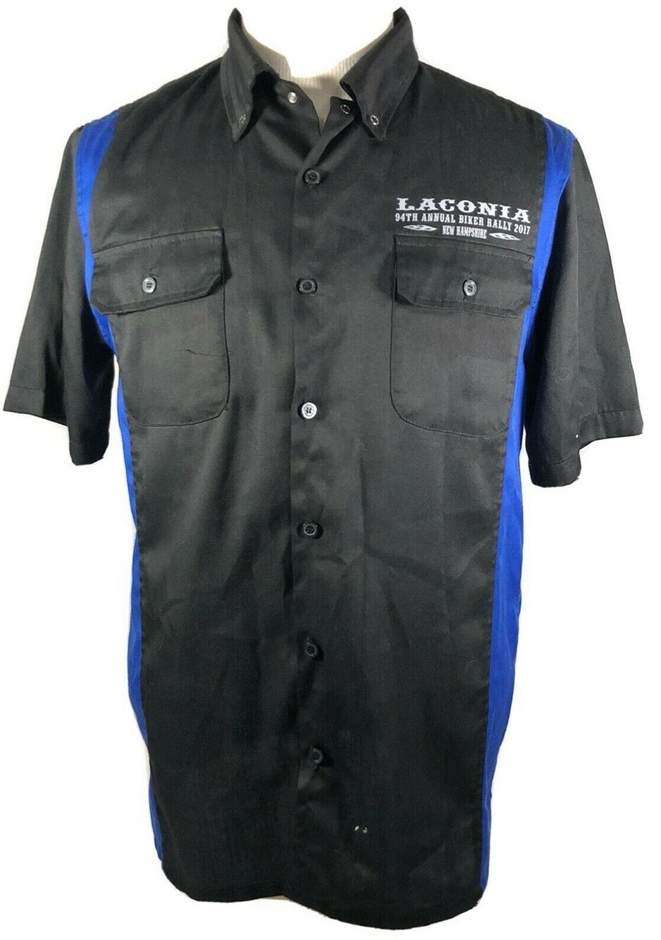 Laconia Biker Pride Shirt Men's Large Black 2017 94th Annual Biker Rally S/L